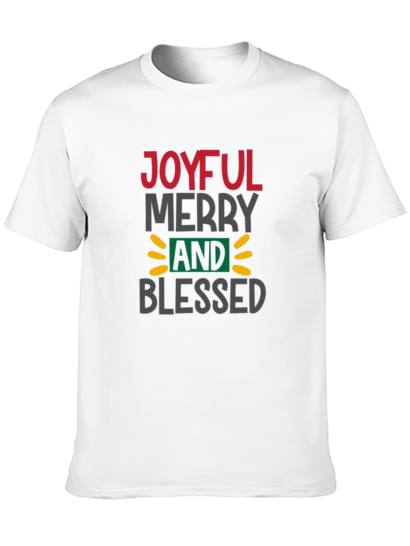 Joyful Merry & Blessed Graphic Tee - Black