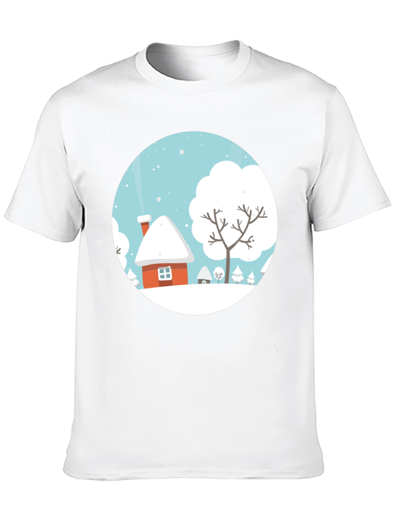 Winter Village Graphic Tee - Holiday Shirt