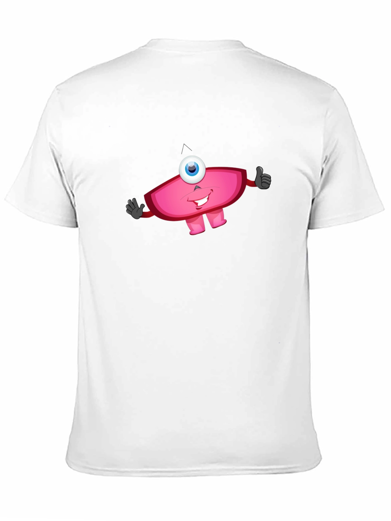 Funny One-Eyed Monster Graphic Tee - Black