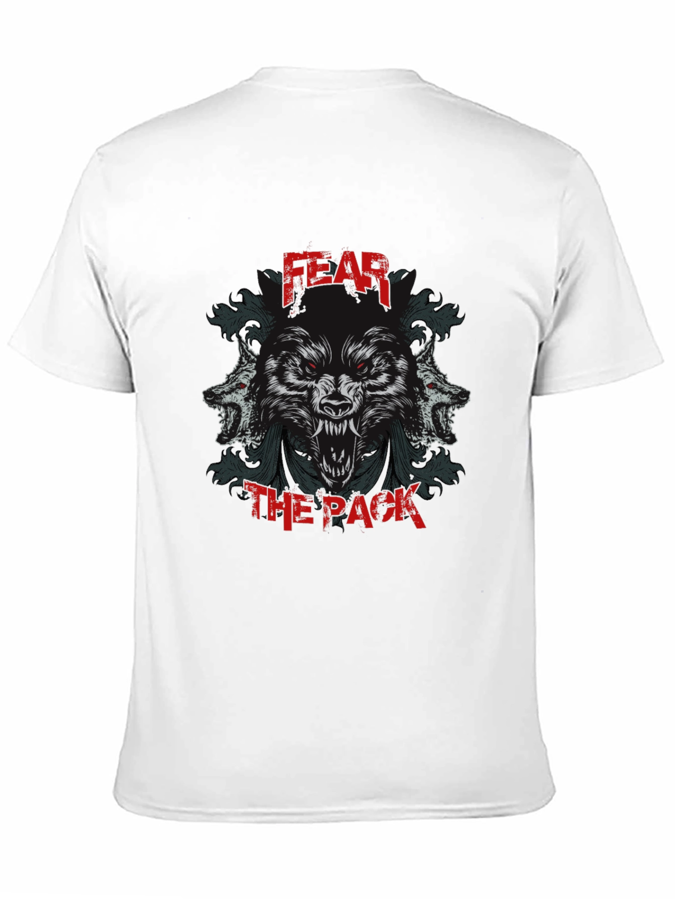 Fear the Pack Graphic Print Black T-Shirt