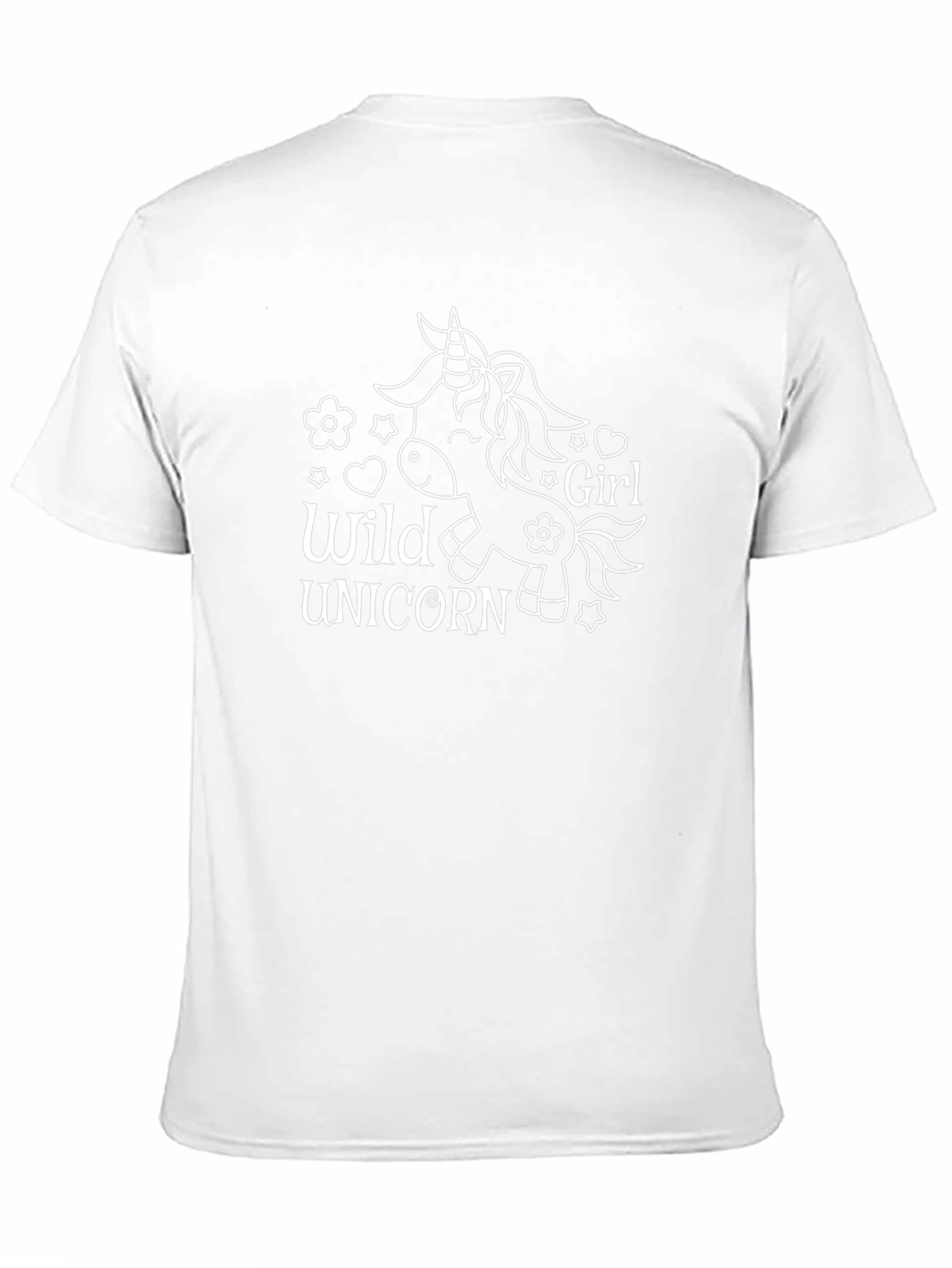 Wild Unicorn Girl Black T-Shirt