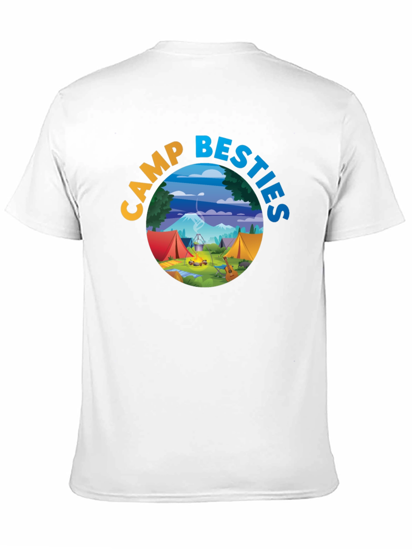 Camp Besties Graphic Tee - Black Cotton T-Shirt