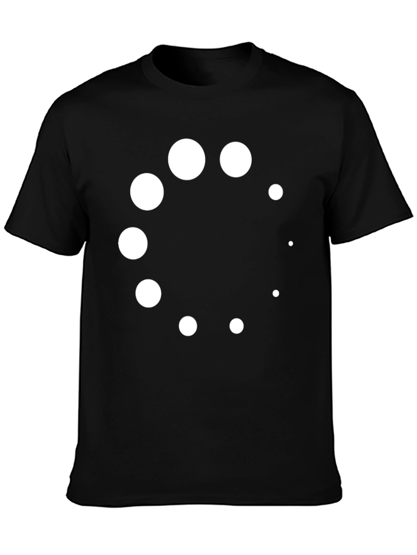 Modern Loading Circle Graphic Black T-Shirt