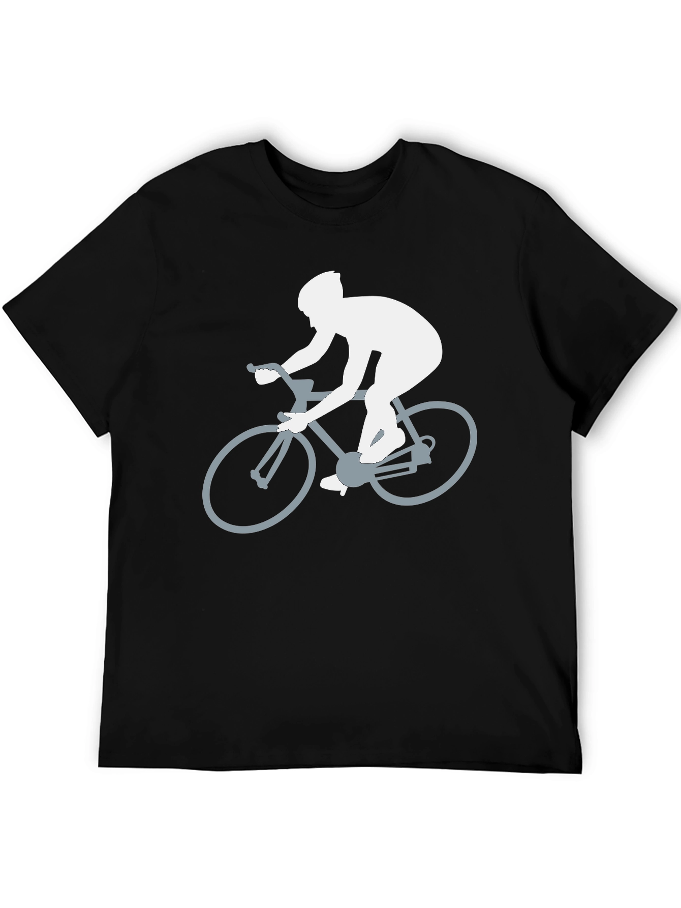 Cycling Silhouette Graphic Tee - Sporty Black T-Shirt