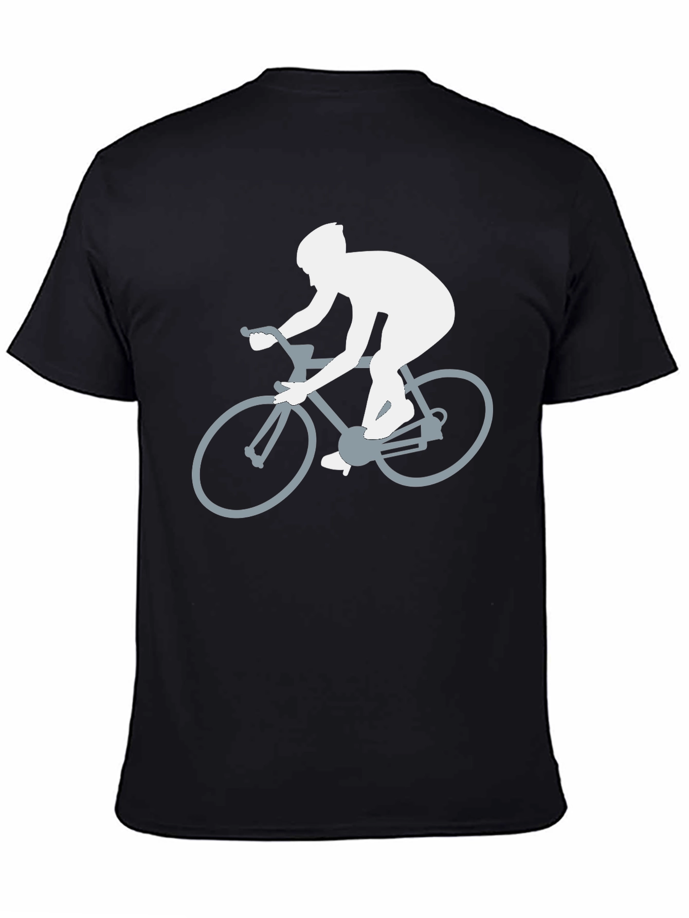 Cycling Silhouette Graphic Tee - Sporty Black T-Shirt