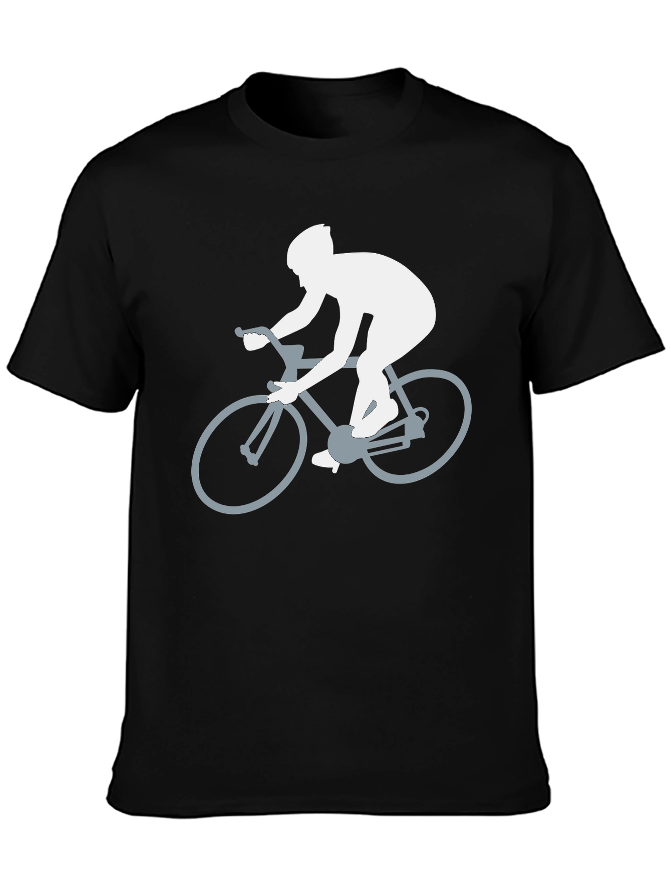 Cycling Silhouette Graphic Tee - Sporty Black T-Shirt