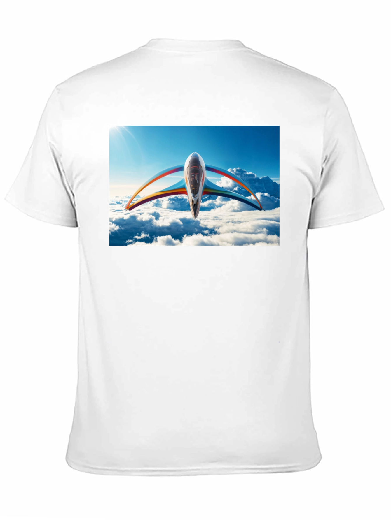 Futuristic Plane Graphic T-Shirt