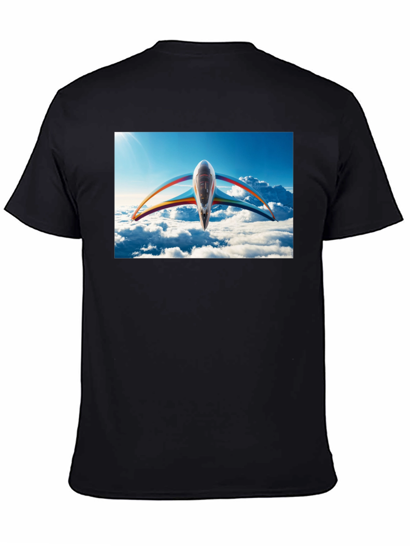 Futuristic Plane Graphic T-Shirt