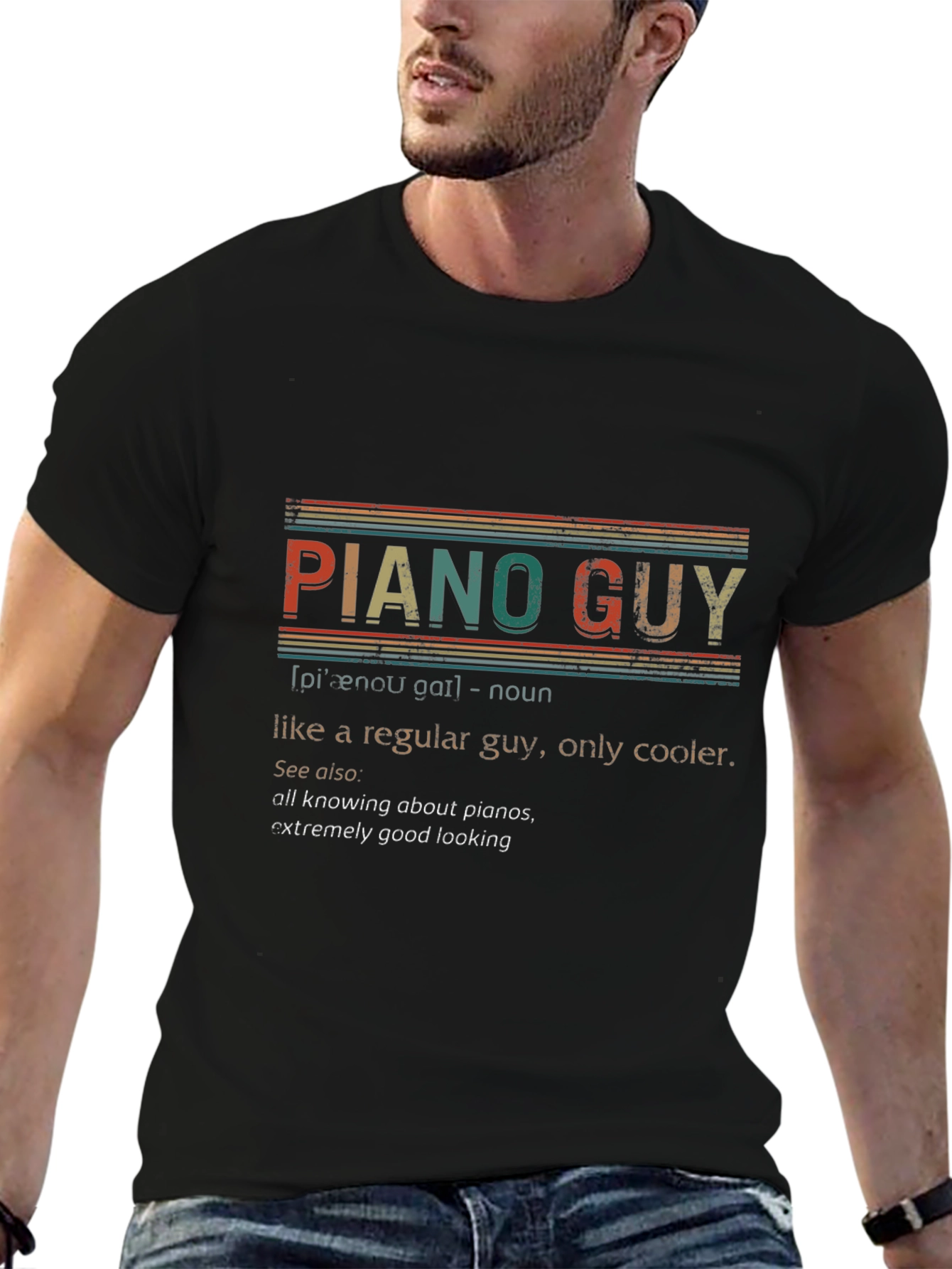 Piano Guy T-Shirt: Cool Musician Definition Tee