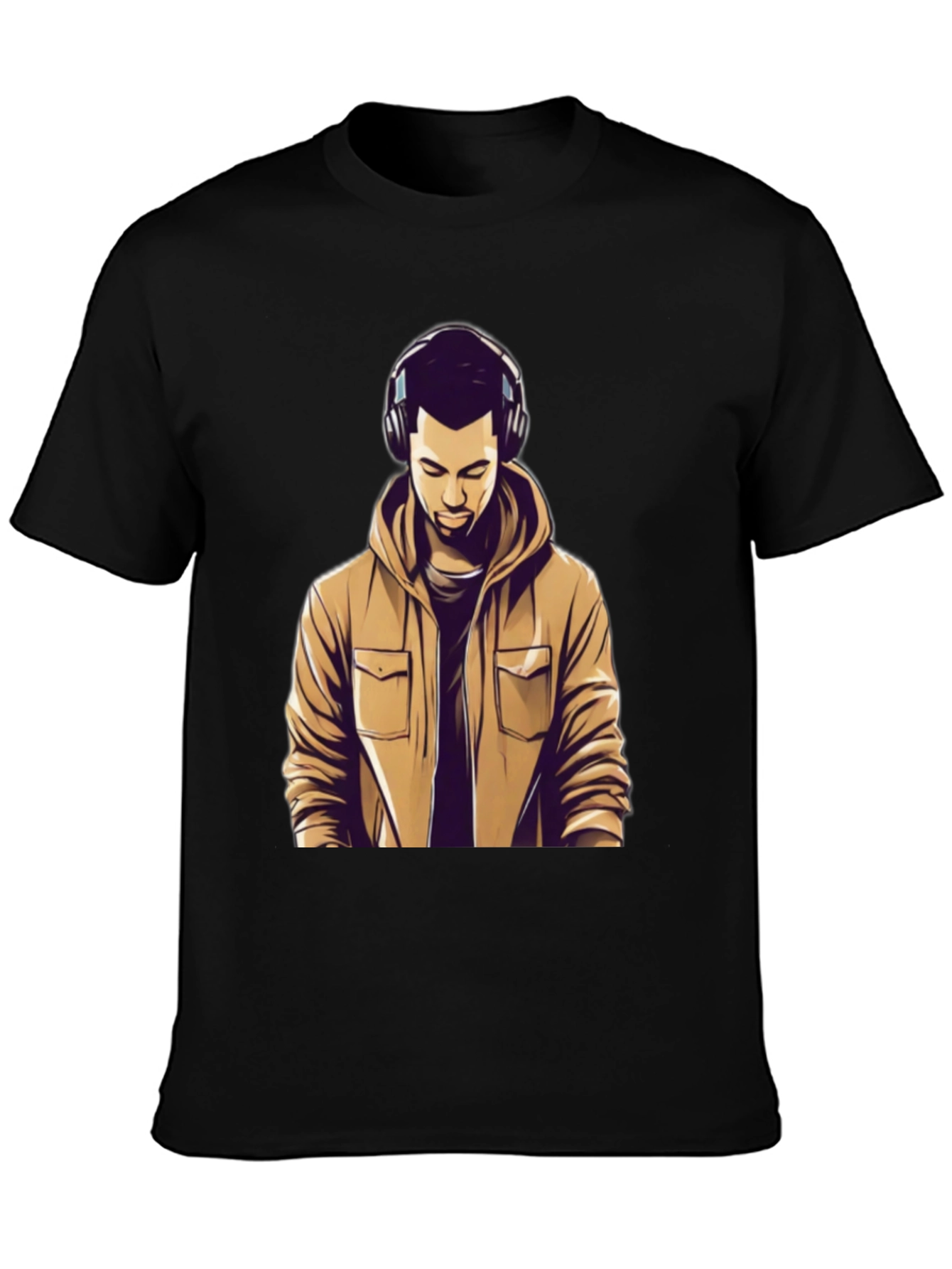 Graphic Tee: Man with Headphones