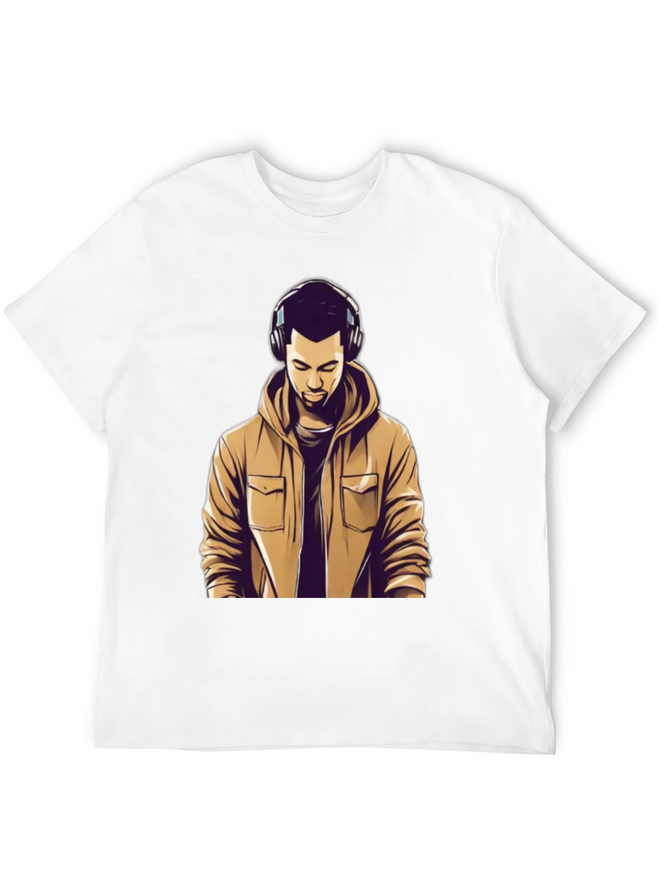 Graphic Tee: Man with Headphones