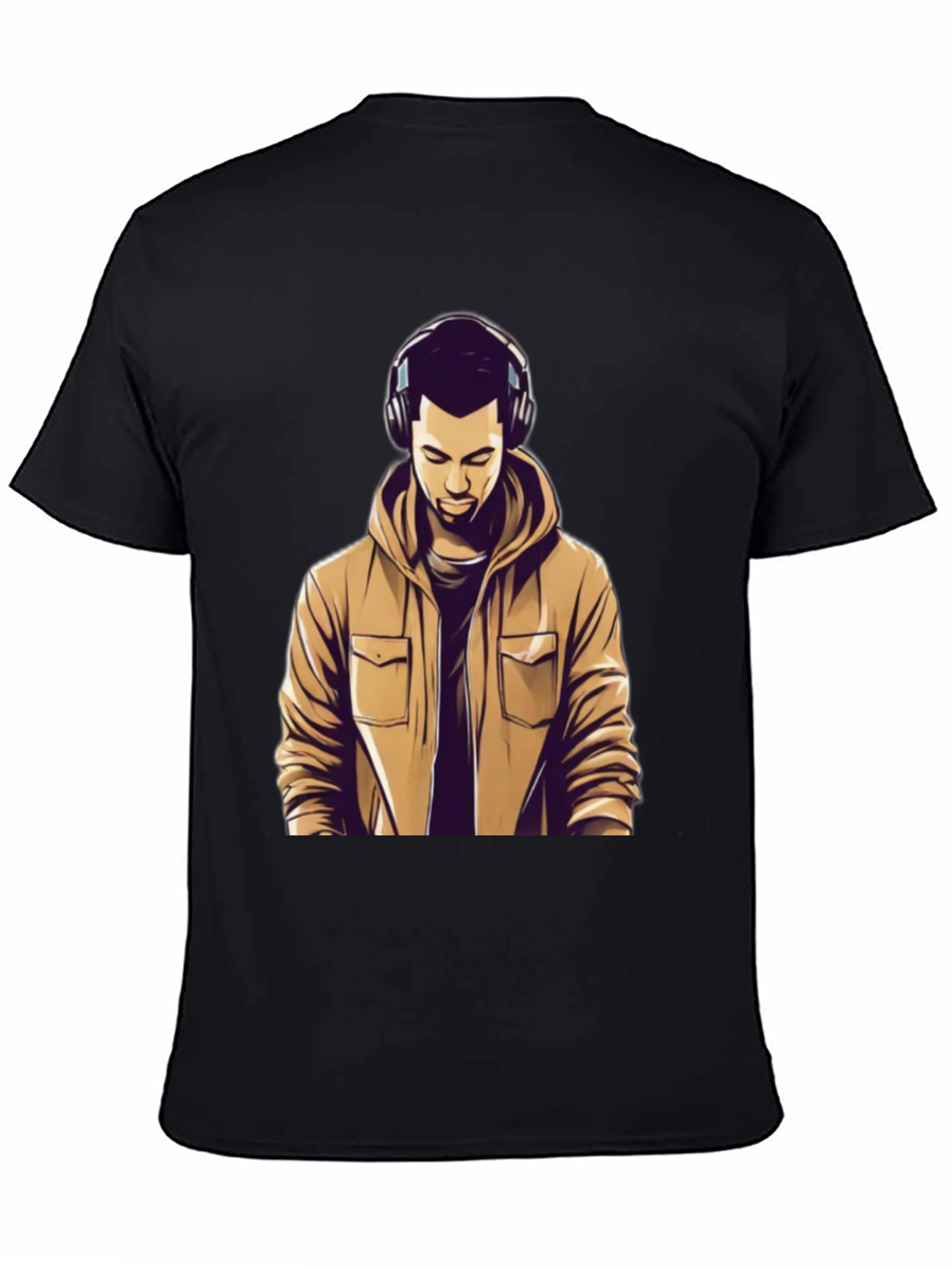 Graphic Tee: Man with Headphones