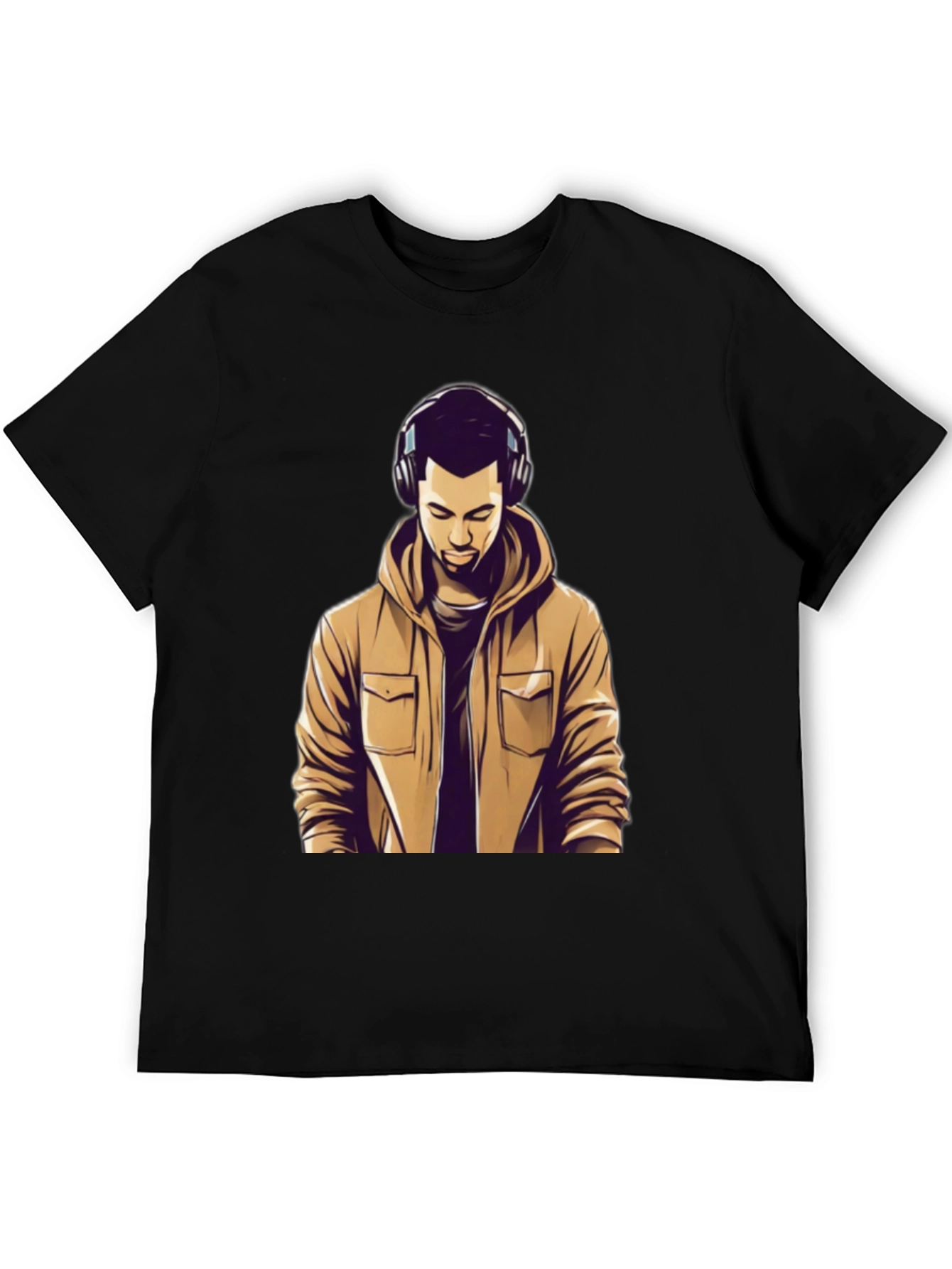 Graphic Tee: Man with Headphones