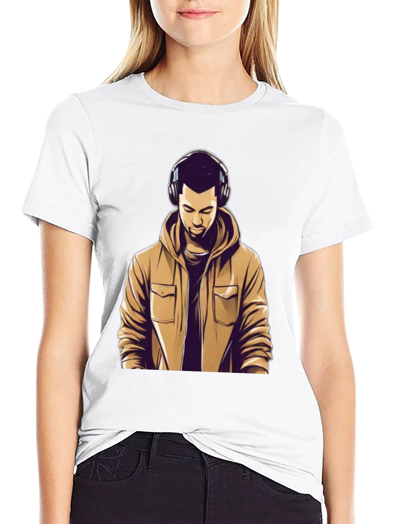 Graphic Tee: Man with Headphones