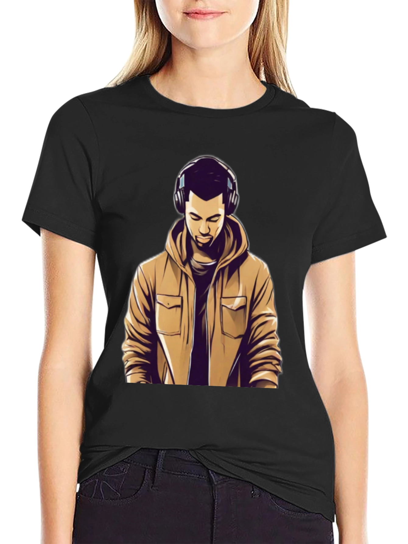 Graphic Tee: Man with Headphones