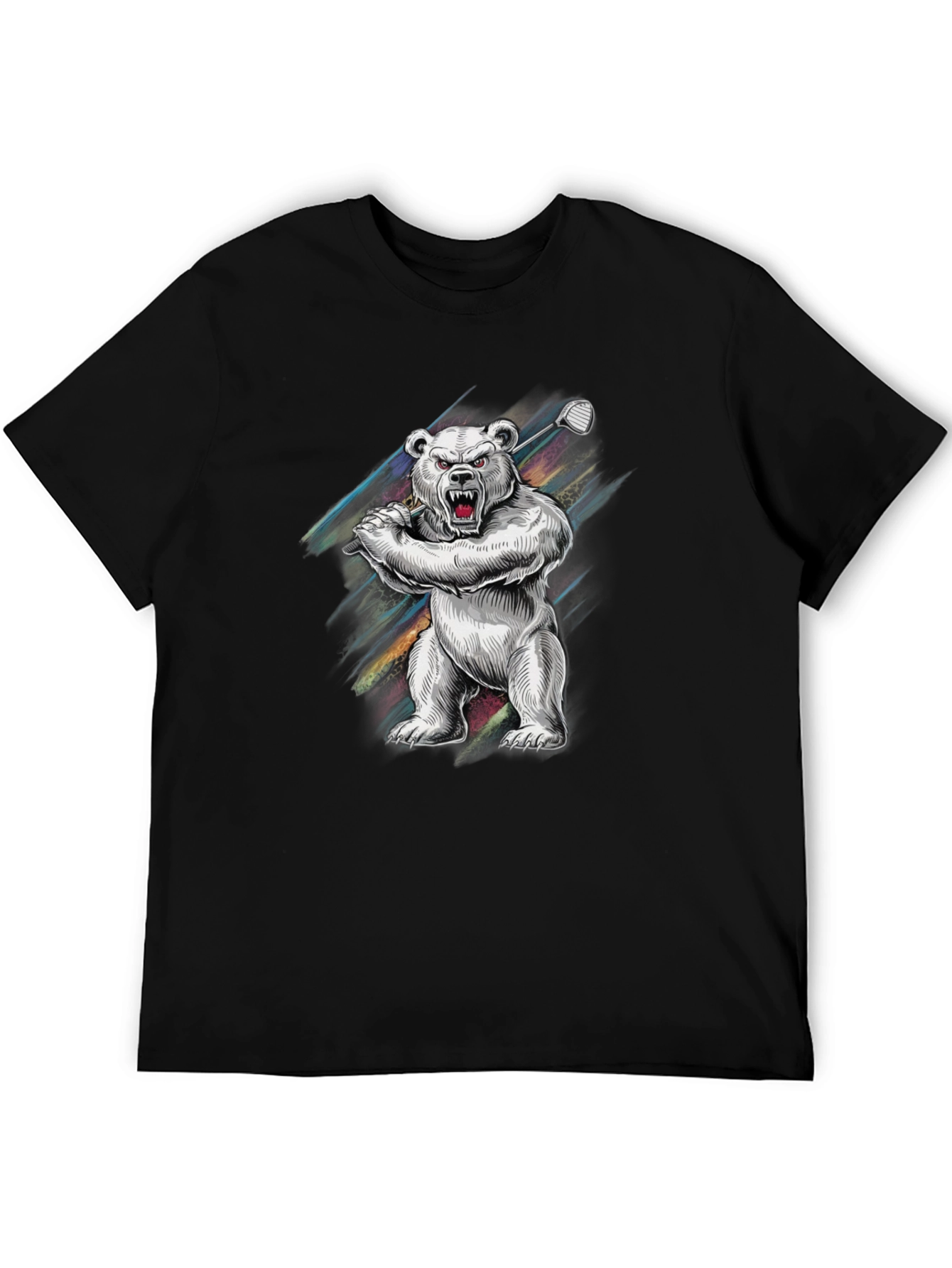 Bear Golf Swing Graphic T-Shirt