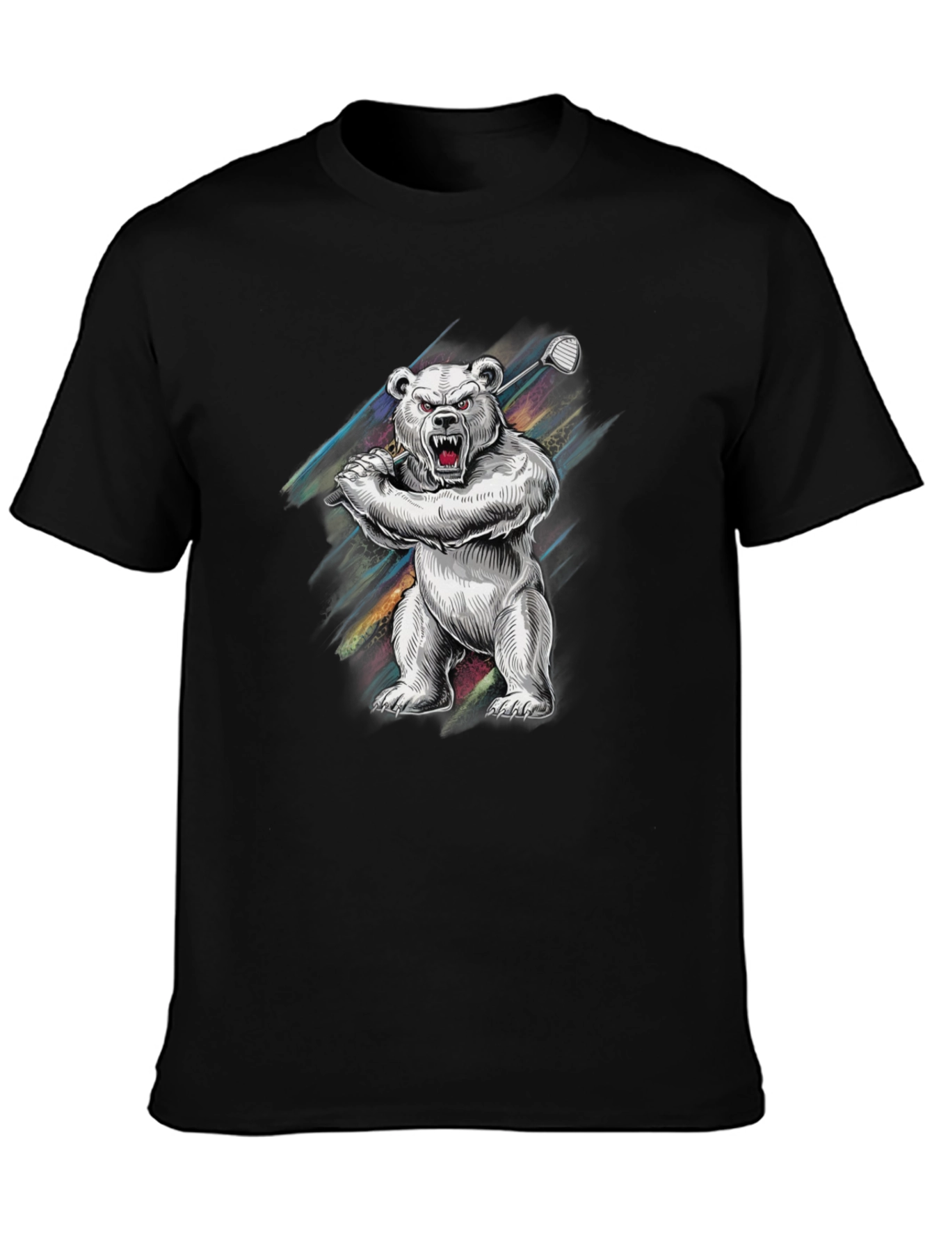 Bear Golf Swing Graphic T-Shirt