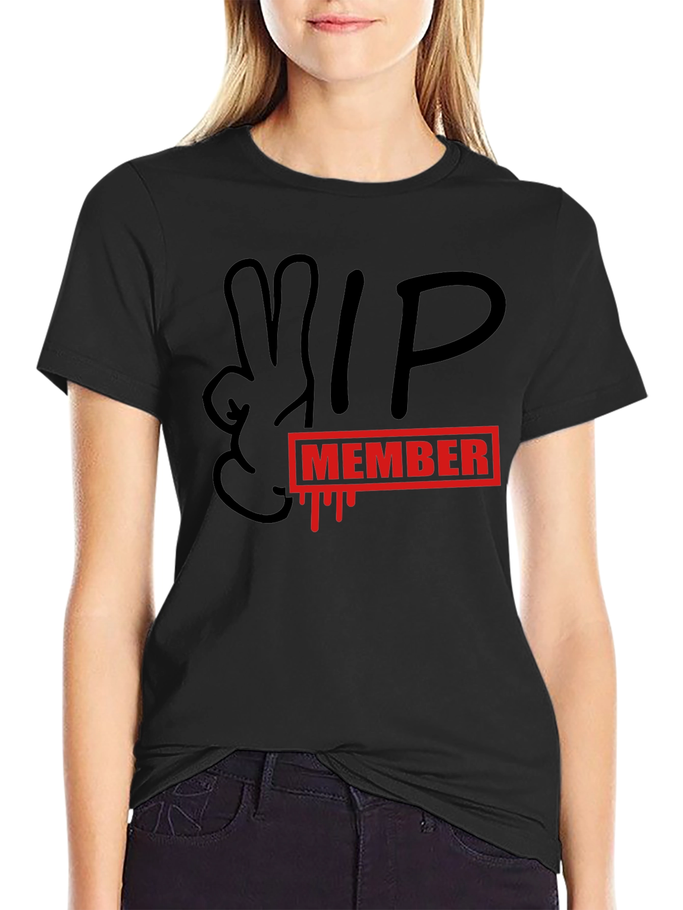VIP Member Graphic T-Shirt - Black