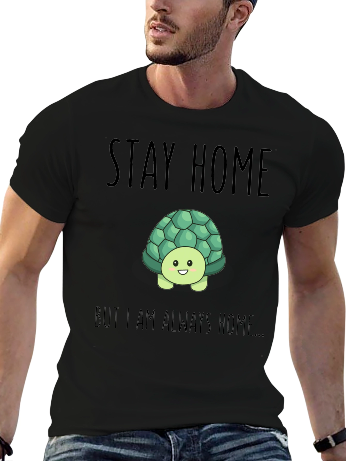 Stay Home Turtle Graphic Tee