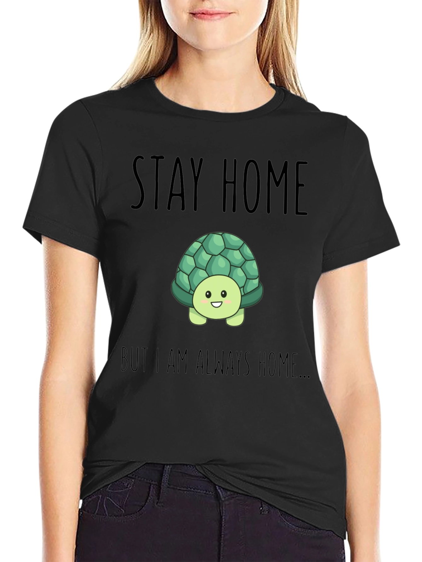 Stay Home Turtle Graphic Tee