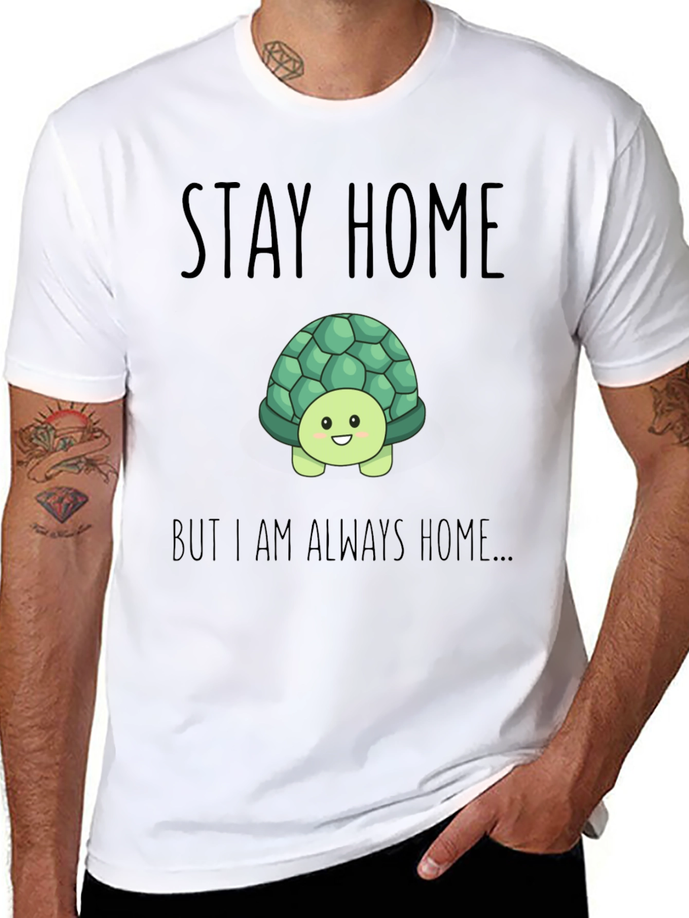 Stay Home Turtle Graphic Tee
