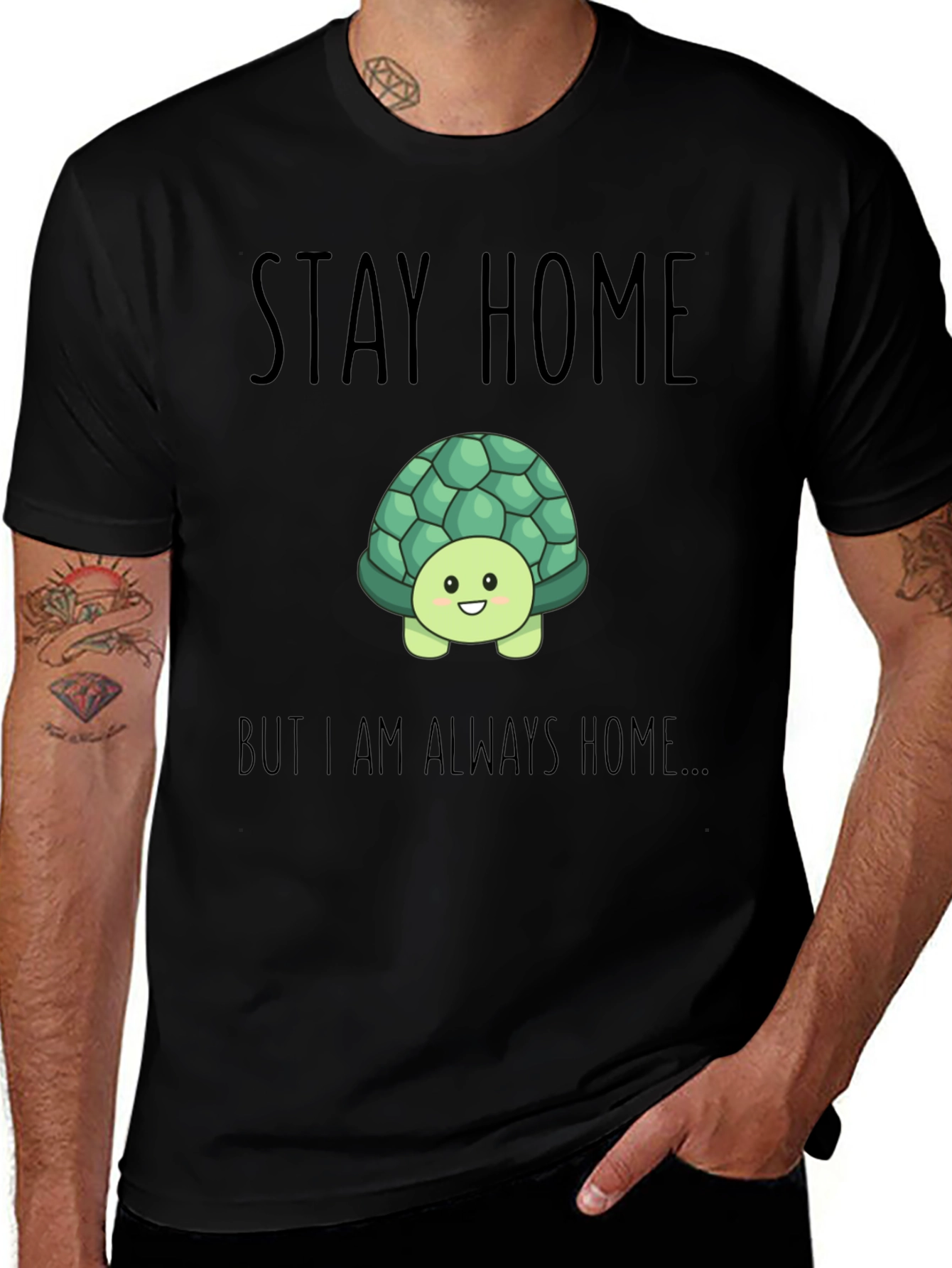Stay Home Turtle Graphic Tee