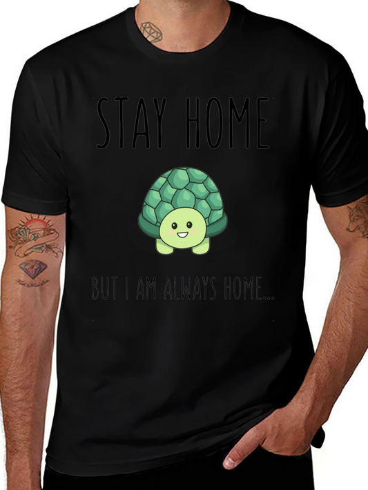 Stay Home Turtle Graphic Tee