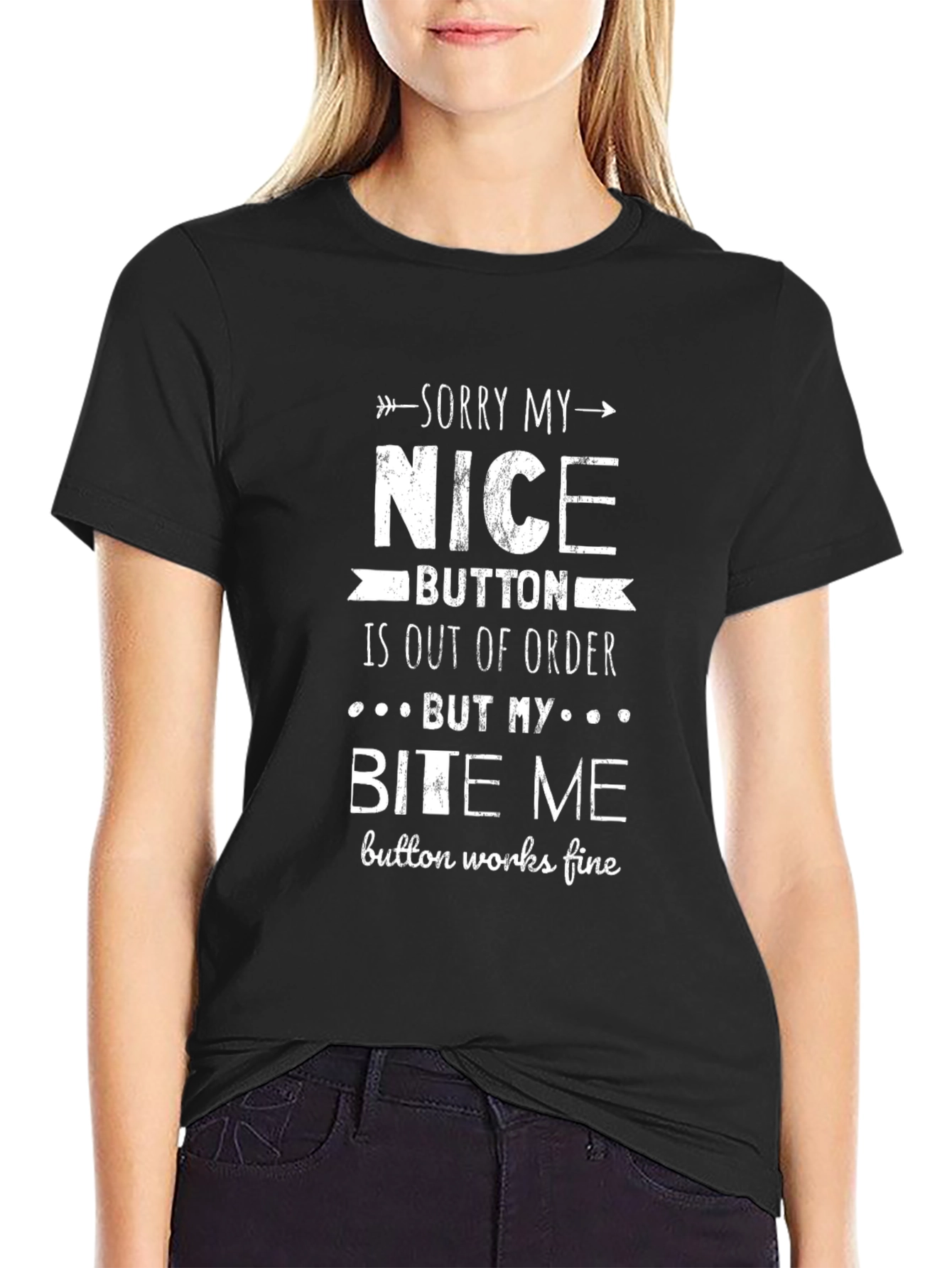 Funny Bite Me Graphic Novelty T-Shirt