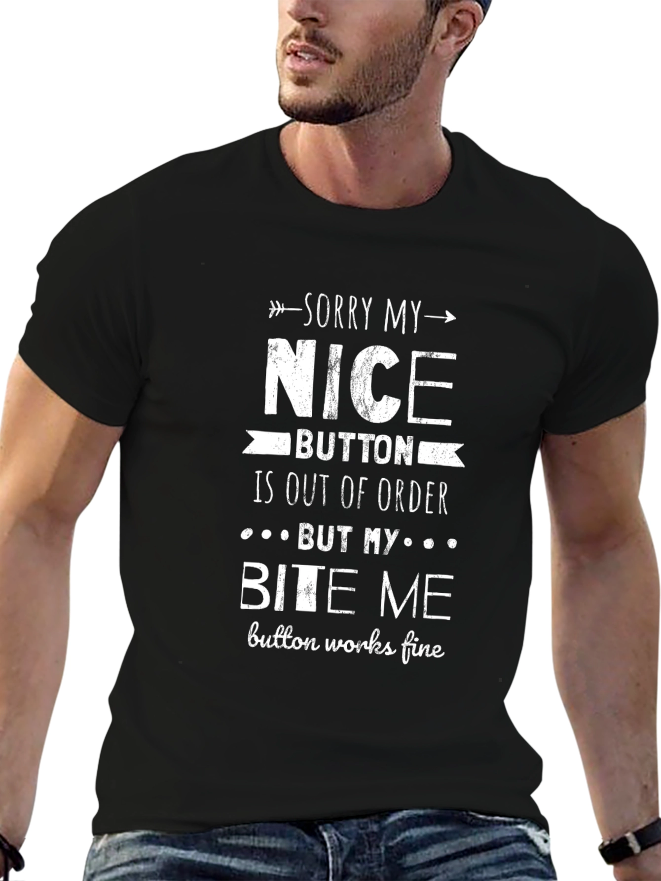 Funny Bite Me Graphic Novelty T-Shirt