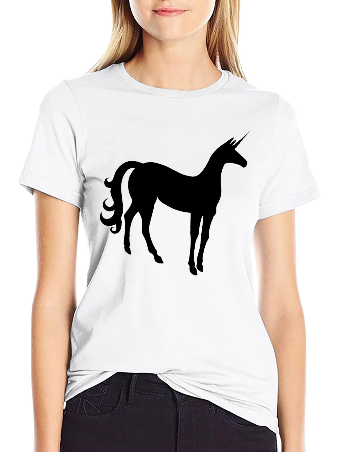 Unicorn Silhouette Black T-Shirt