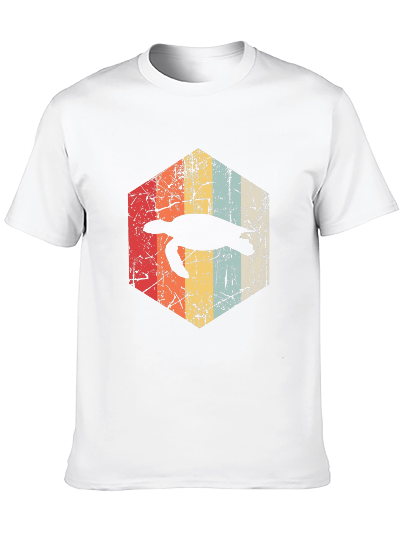 Retro Turtle Hexagon Graphic Tee