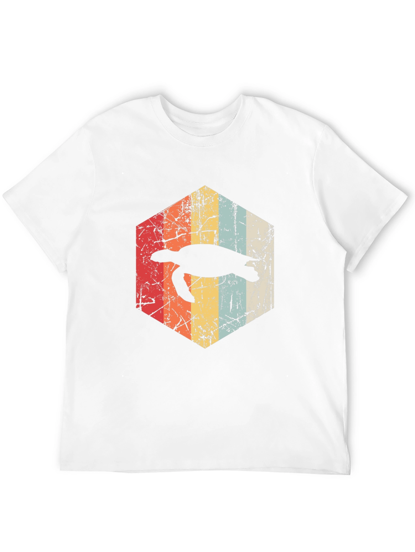 Retro Turtle Hexagon Graphic Tee
