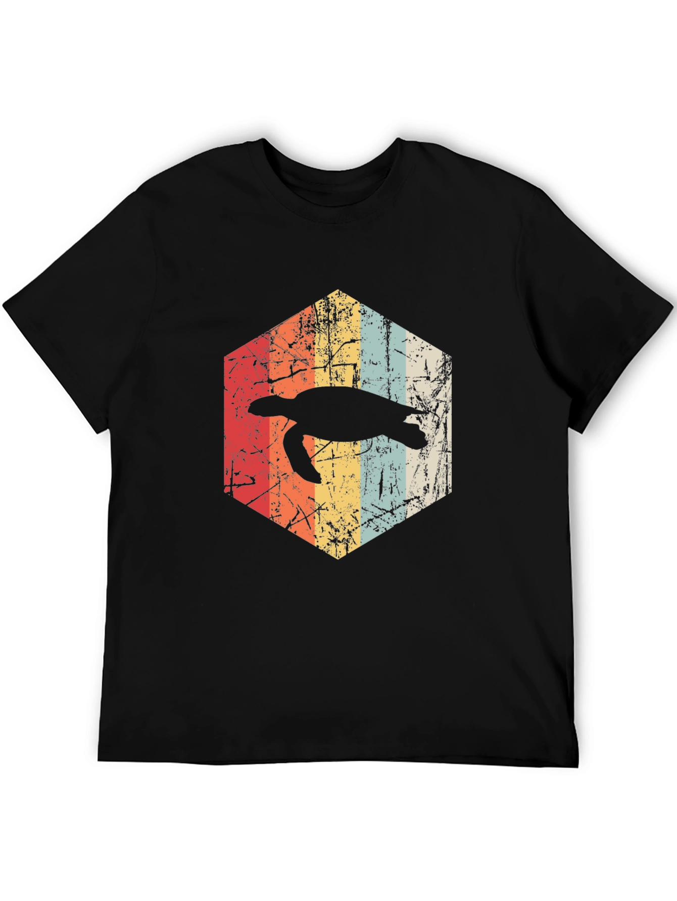 Retro Turtle Hexagon Graphic Tee
