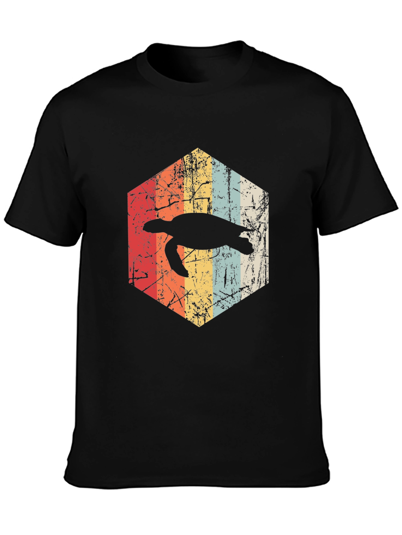 Retro Turtle Hexagon Graphic Tee