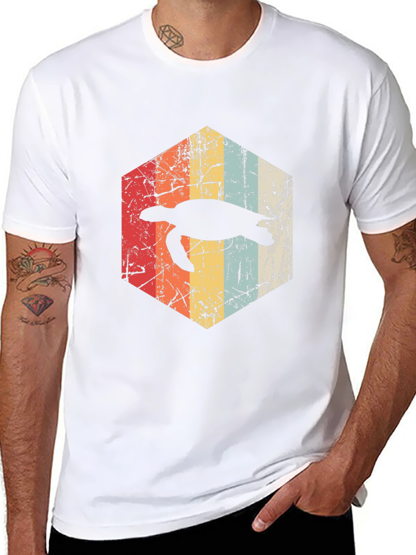 Retro Turtle Hexagon Graphic Tee
