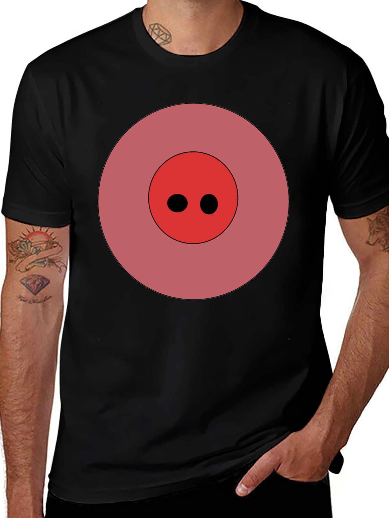 Pig Nose Graphic Black T-Shirt