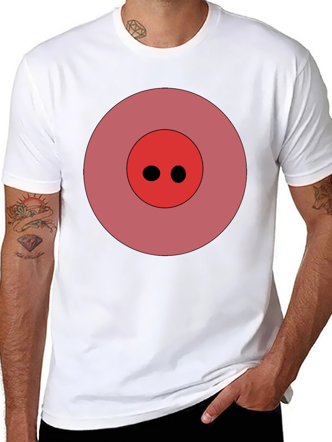 Pig Nose Graphic Black T-Shirt