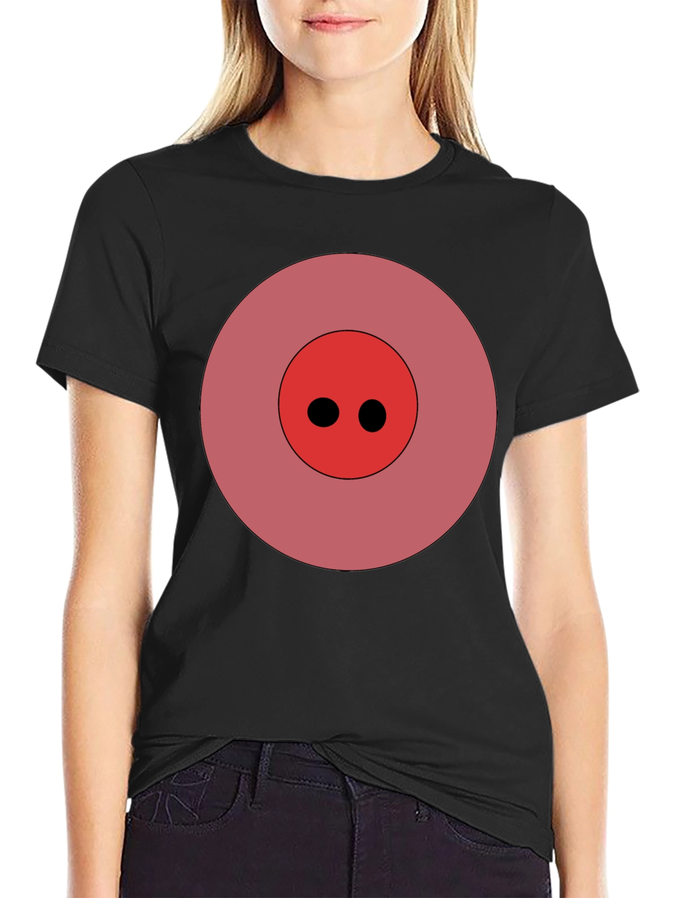 Pig Nose Graphic Black T-Shirt