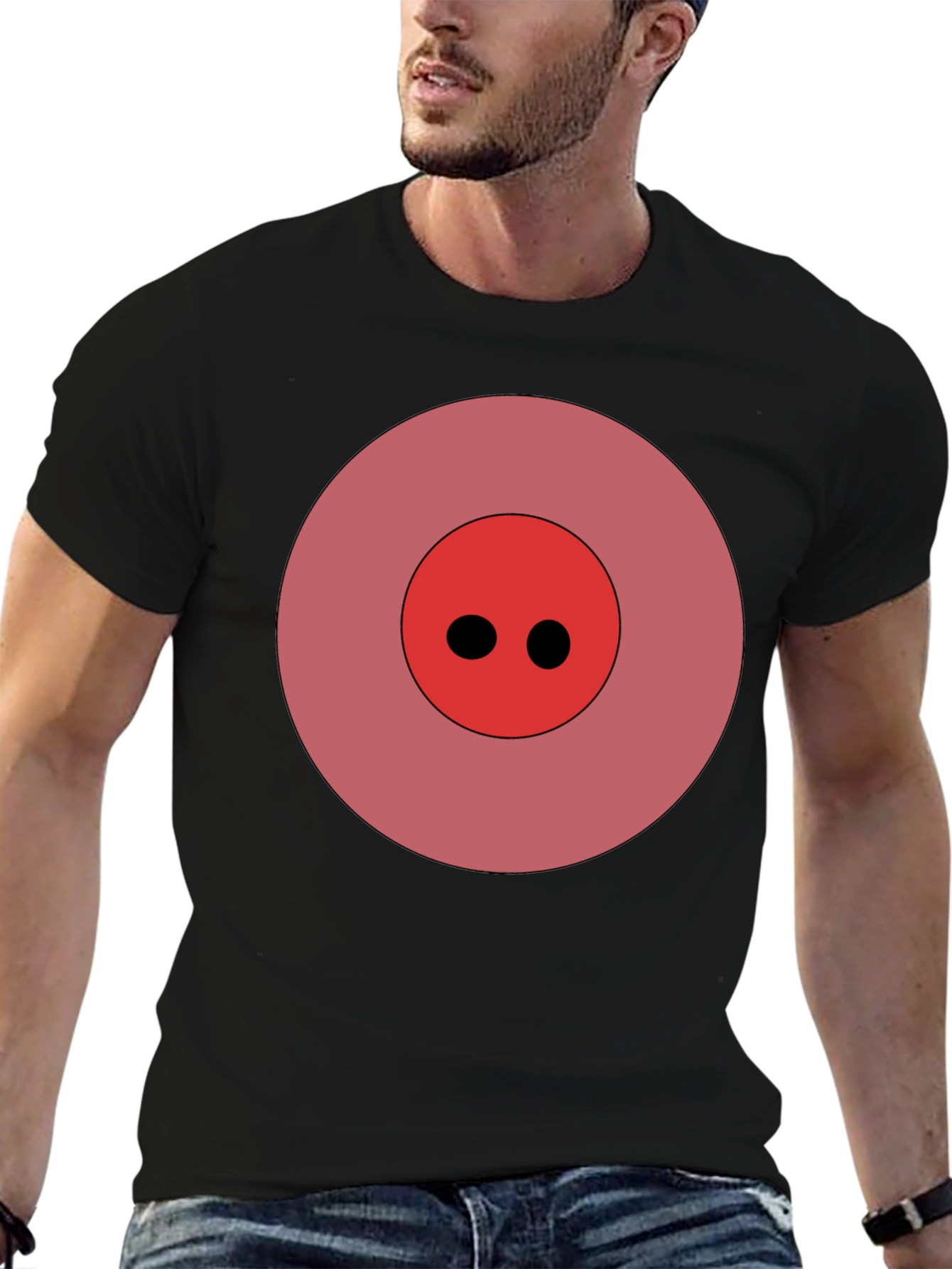 Pig Nose Graphic Black T-Shirt