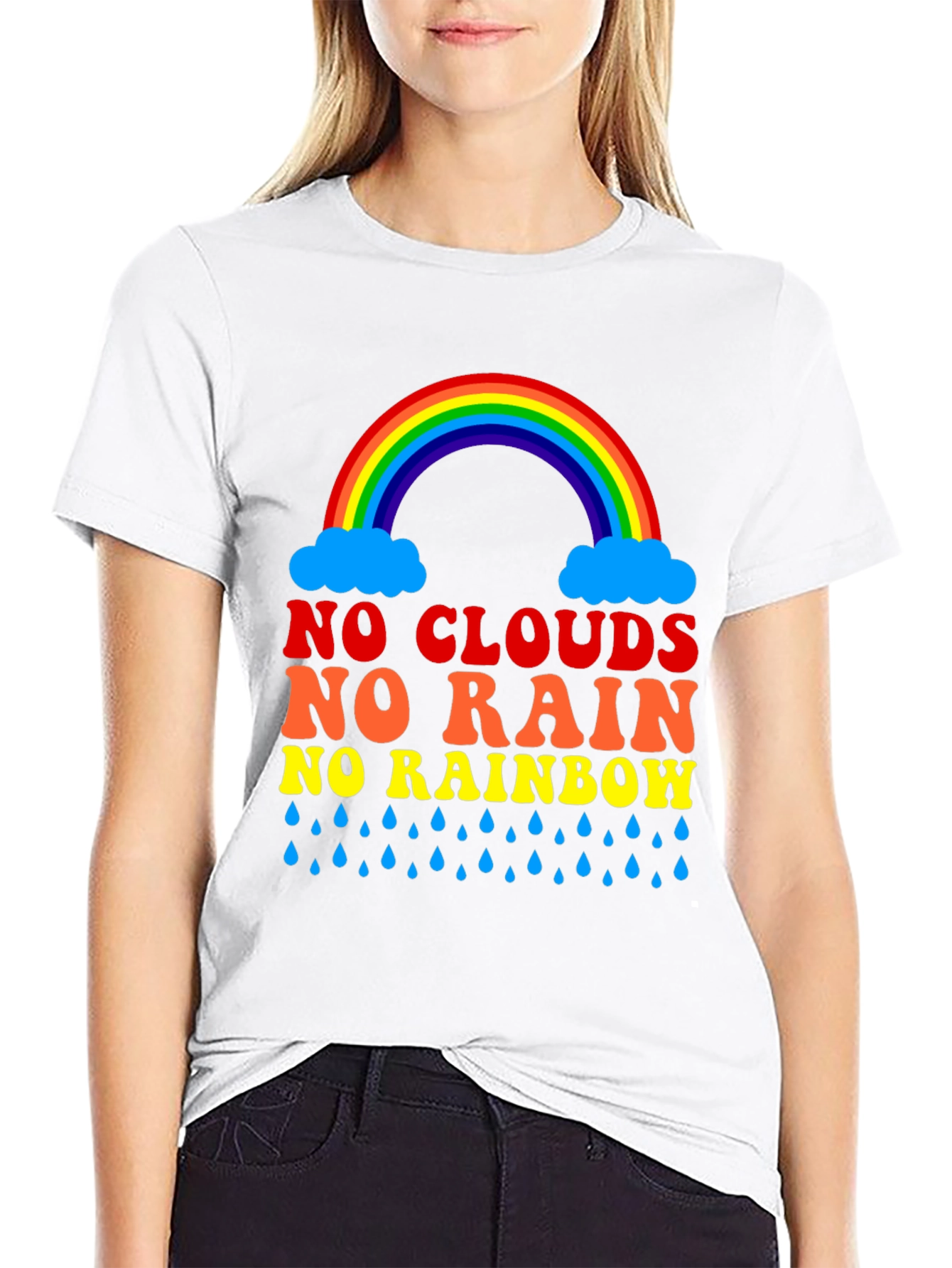 No Clouds No Rain Rainbow T-Shirt
