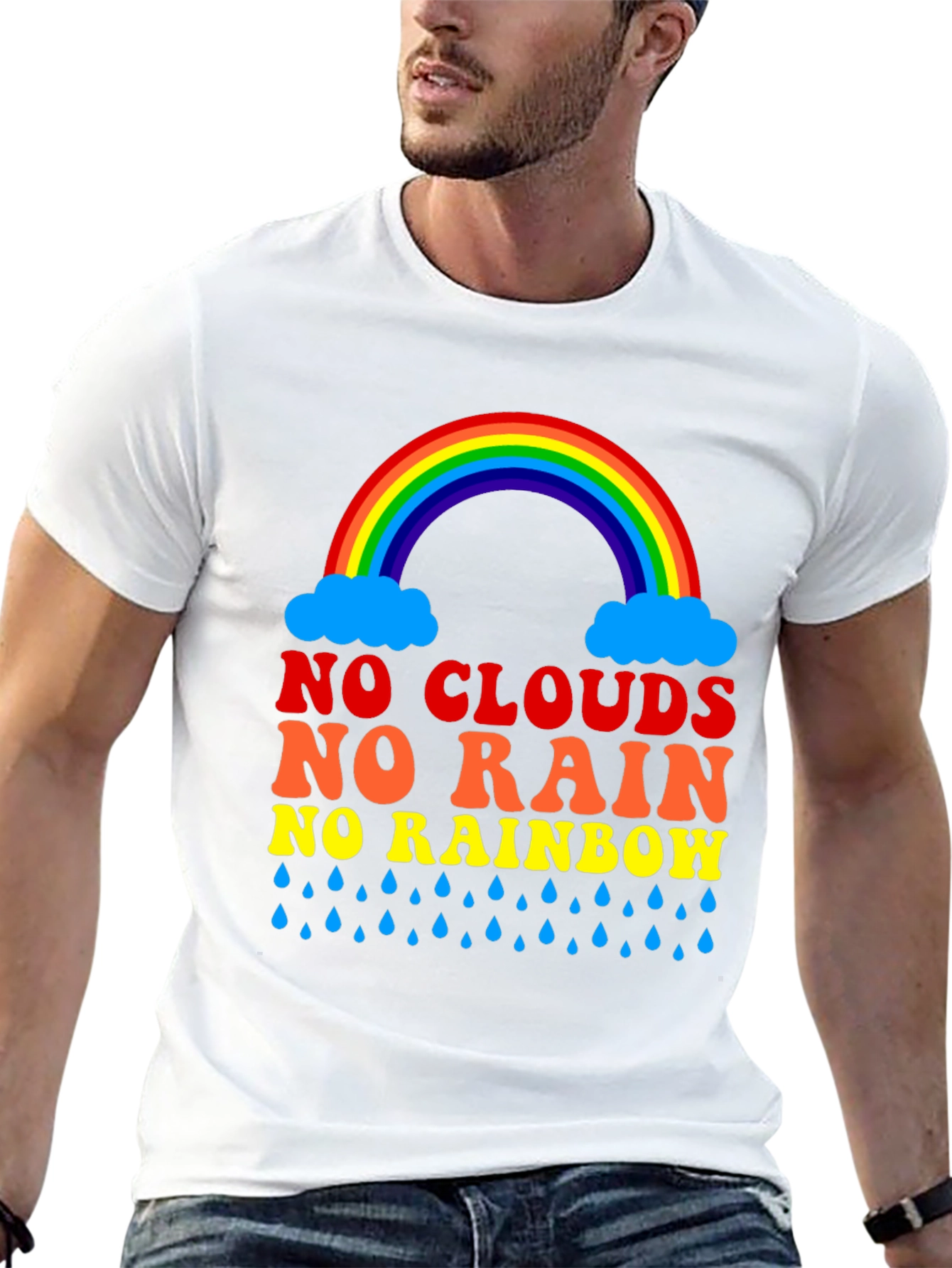 No Clouds No Rain Rainbow T-Shirt