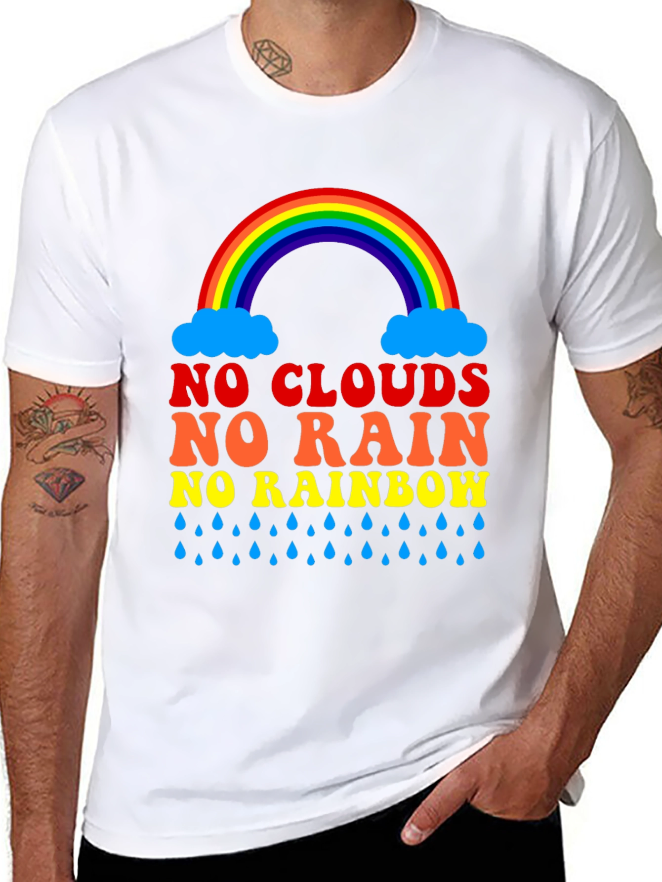 No Clouds No Rain Rainbow T-Shirt