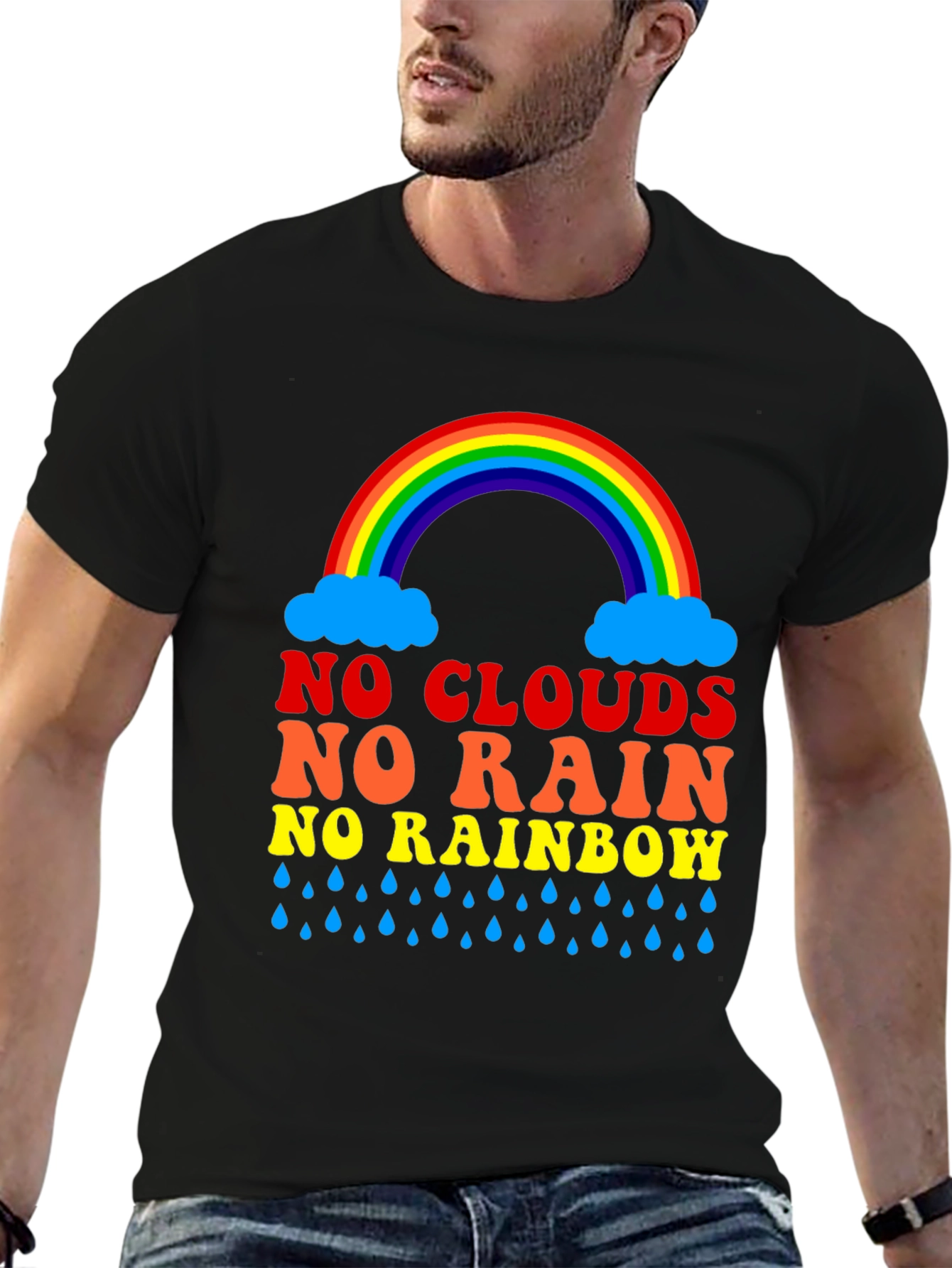 No Clouds No Rain Rainbow T-Shirt