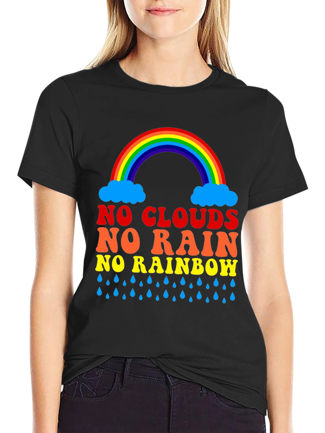 No Clouds No Rain Rainbow T-Shirt