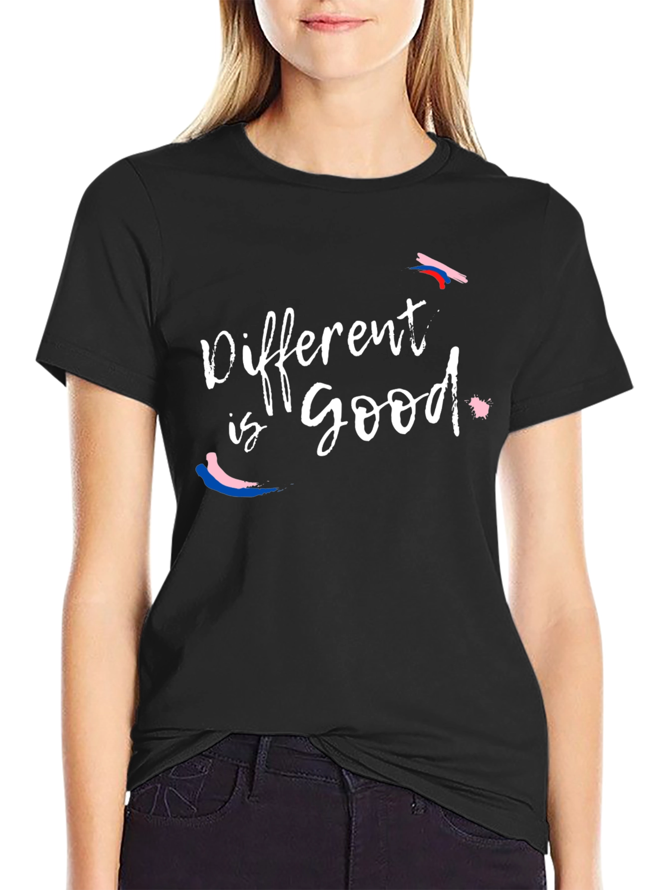 Different is Good Black Graphic Tee