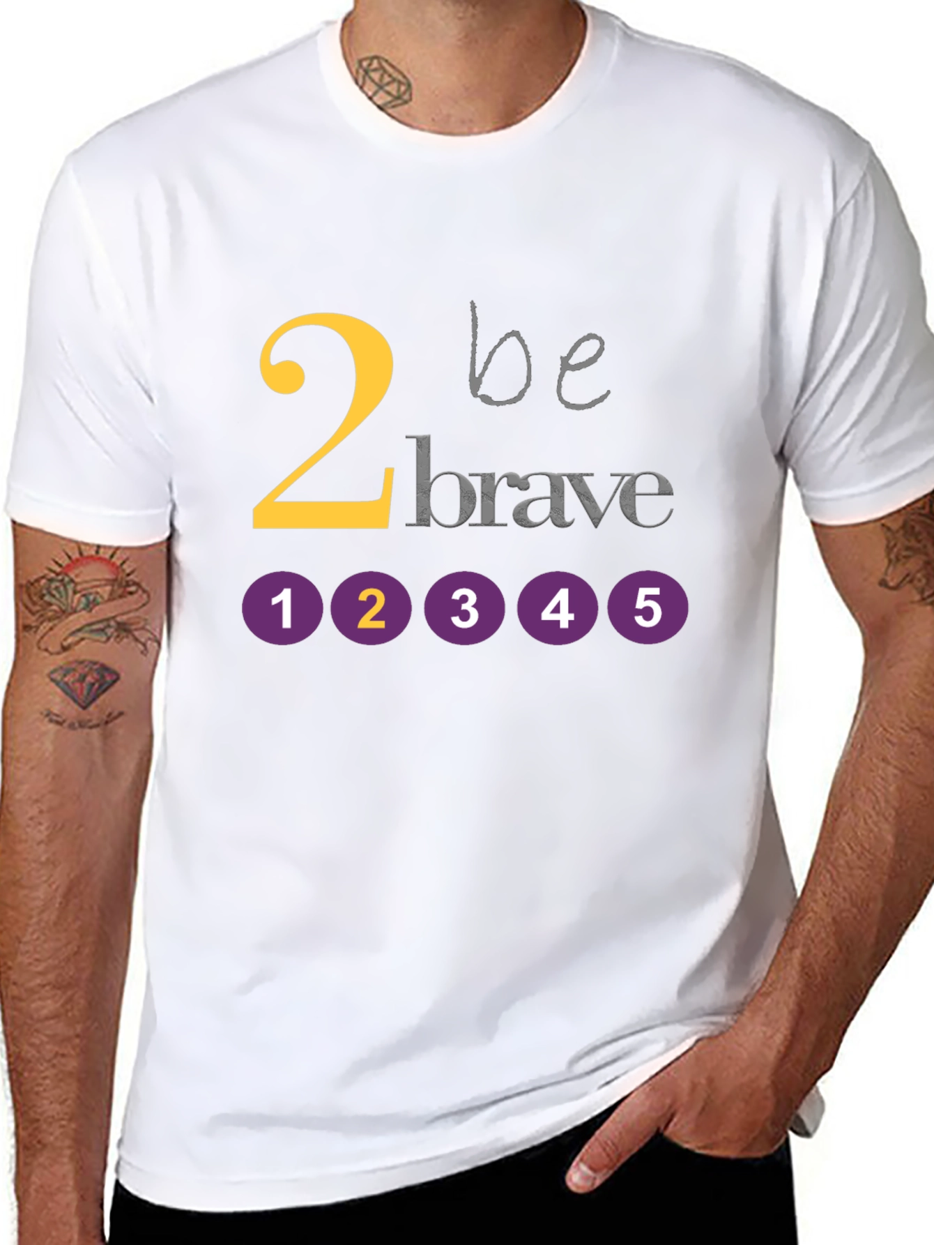 Be Brave Graphic Tee - Black Cotton