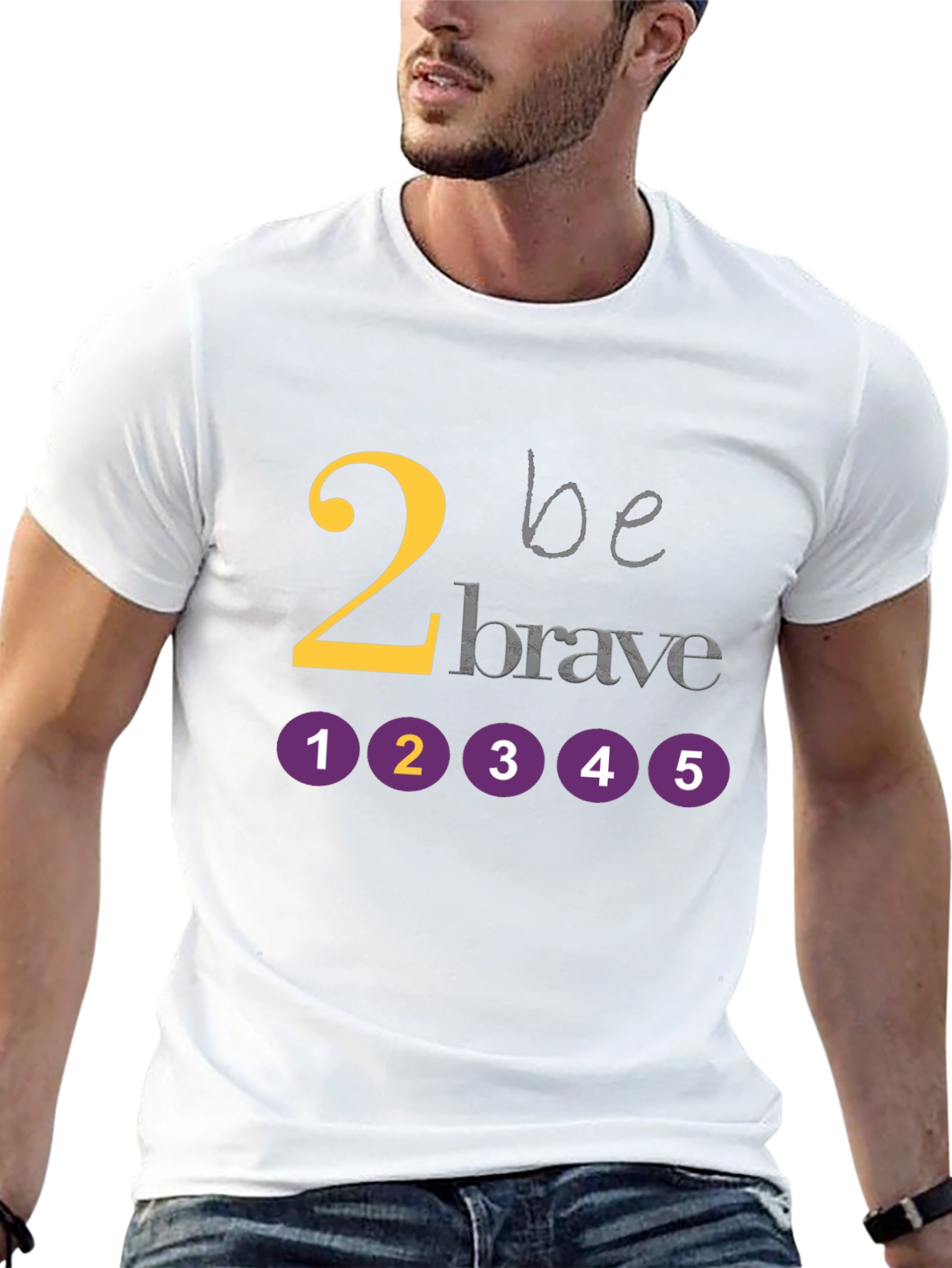 Be Brave Graphic Tee - Black Cotton