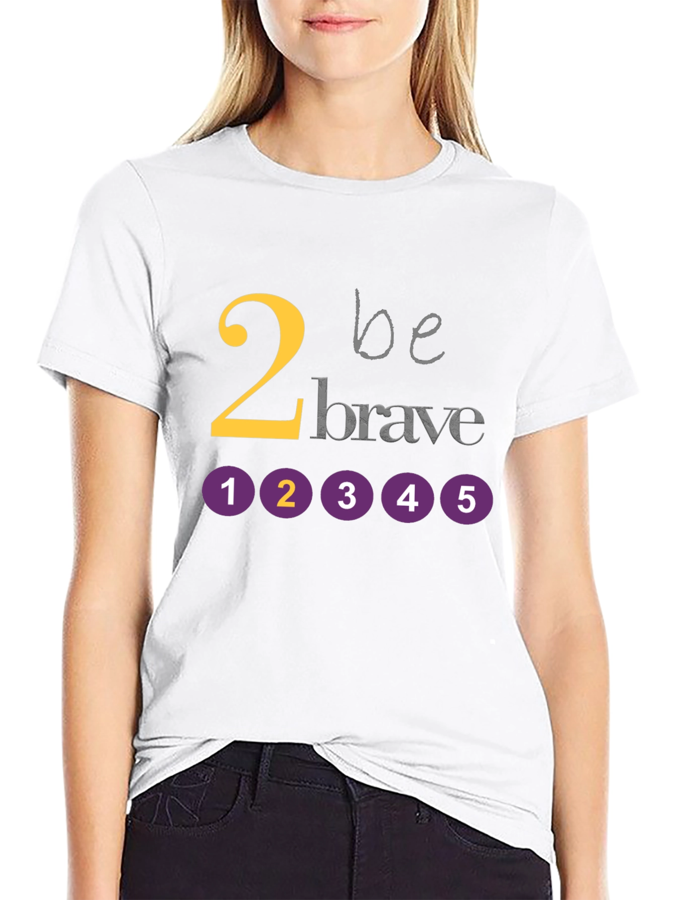 Be Brave Graphic Tee - Black Cotton