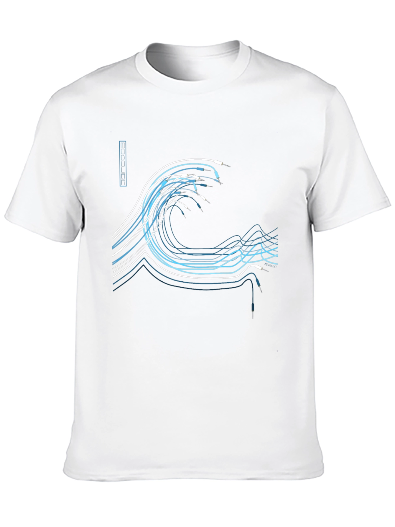 Wave Design Black Graphic Tee