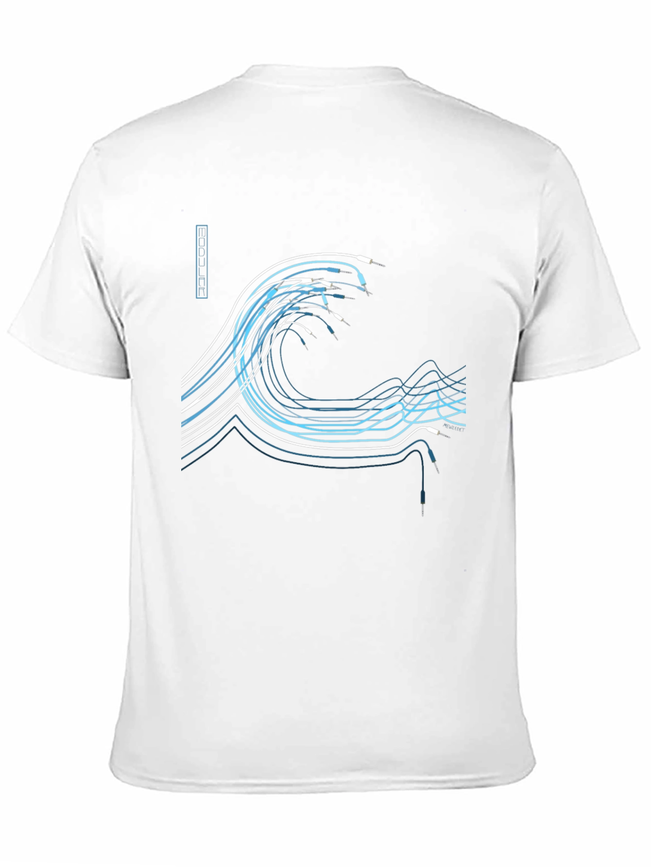 Wave Design Black Graphic Tee
